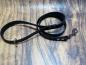 Preview: Führleine einfarbig , 13 mm , 100 cm , Biothane Schwarz , Hardware Silber