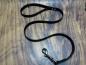 Preview: Führleine einfarbig , 13 mm , 100 cm , Biothane Schwarz , Hardware Silber