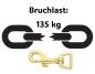 Preview: Führleine Beige 3-fach verstellbar , 13 mm , 200 cm , Biothane Beige , Hardware Messing