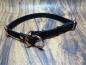 Preview: Mitwachsendes Halsband , 19 mm , 42 - 57 cm , Biothane Schwarz , Hardware Roségold