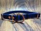 Preview: Mitwachsendes Halsband , 19 mm , 42 - 57 cm , Biothane Navy Blue , Hardware Roségold