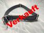Preview: Mitwachsendes Halsband , 25 mm , 38 - 55 cm , Biothane Schwarz , Hardware Silber