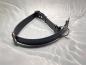 Preview: Mitwachsendes Halsband , 25 mm , 38 - 55 cm , Biothane Schwarz , Hardware Silber