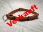 Preview: Mitwachsendes Halsband , 25 mm , 38 - 55 cm , Biothane Hellbraun , Hardware Silber