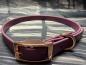 Preview: Schnallenhalsband , 13 mm , 36 - 44 cm , Biothane Aubergine , Hardware Roségold