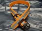 Preview: Schnallenhalsband , 19 mm , 28 - 36 cm , Biothane Peach reflektierend , Hardware Silber