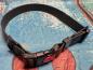 Preview: Verstellbares Halsband mit Klickverschluss , einfarbig , 25 mm , 35 - 55 cm , Biothane Schwarz , Hardware Schwarz