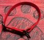 Preview: Zugstopphalsband einfach ; 16 mm ; 40 cm ; Biothane Rot ; Hardware Schwarz
