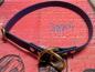 Preview: Zugstopphalsband einfach , 19 mm , 52 cm , Biothane Navy Blau , Hardware Messing