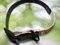 Preview: SONDERPREIS !!!   Schnallenhalsband zweifarbig , 19 mm , 44 - 52 cm , Biothane Schwarz - UV Biothane Squirrel and Deer , Hardware Schwarz