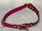 Preview: Zugstopphalsband verstellbar mit Schnalle , zweifarbig , 19 mm , 46-53 cm , Biothane Magenta Rosa und Weinrot , Hardware Roségold