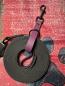 Preview: Schleppleinenhalter Aubergine 19mm Schwarzer Karabiner