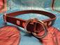 Preview: Zugstopphalsband einfach , 16 mm , 39 cm , Biothane Saddle Brown , Hardware Roségold