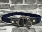 Preview: Zugstopphalsband doppelter Umschlag , 19 mm , 44 cm , Biothane Navy Blau und Dunkelgrau , Hardware Silber