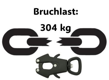 Preview: Schleppleine einfarbig , 16 mm , 500 cm , Biothane Schwarz , Hardware Aluminium