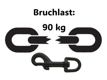 Preview: Führleine einfarbig , 9 mm , 200 cm , Biothane Passion Pink , Hardware schwarz