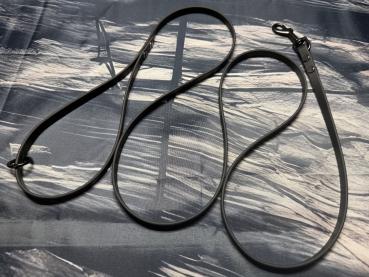 Preview: Führleine einfarbig , 9 mm , 150 cm , Biothane schwarz , Hardware schwarz