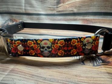 Preview: Gassigürtel mit Metallsteckschnalle und farbigem Inlay; 25 mm breit; 100 cm lang ( Bundweite 96 - 104 cm )