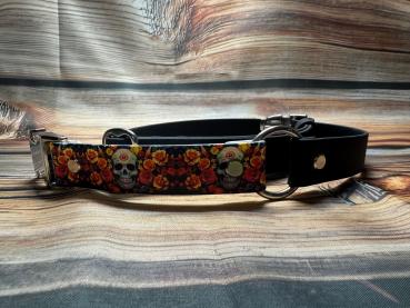 Preview: Gassigürtel mit Metallsteckschnalle und farbigem Inlay; 25 mm breit; 100 cm lang ( Bundweite 96 - 104 cm )