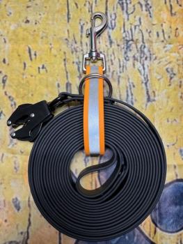 Preview: Schleppleinenhalter Peach Reflective 19mm Silberner Karabiner