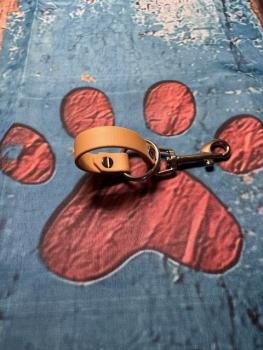 Preview: Schleppleinenhalter Light Gold 16mm Silberner Karabiner