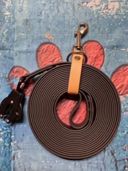 Preview: Schleppleinenhalter Light Gold 16mm Silberner Karabiner