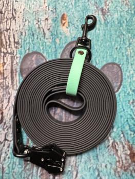 Preview: Schleppleinenhalter Caribbean Green 16mm Schwarzer Karabiner