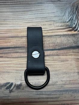 Preview: Schlaufe Schwarz 19mm vernickelter Stahl Schwarz D-Ring 20x3mm