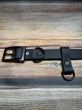 Preview: Schlaufe Schwarz 19mm vernickelter Stahl Schwarz D-Ring 20x3mm