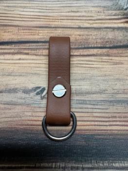 Preview: Schlaufe Braun 16mm Edelstahl D-Ring 16mm