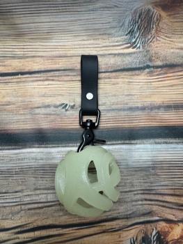 Preview: Schlaufe Schwarz 19mm vernickelter Stahl Schwarz Scherenkarabiner groß