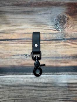 Schlaufe Schwarz 19mm vernickelter Stahl Schwarz Scherenkarabiner