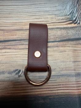 Schlaufe Saddle Brown 25mm vernickelter Stahl Rosegold D-Ring 25mm