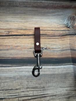 Schlaufe Saddle Brown 19mm vernickelter Stahl Silber Bolzenkarabiner groß