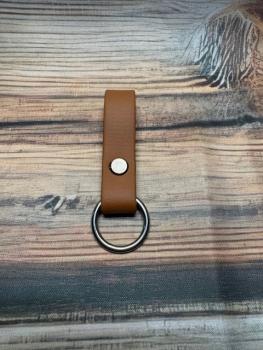 Schlaufe Hellbraun 16mm Edelstahl O-Ring 20mm