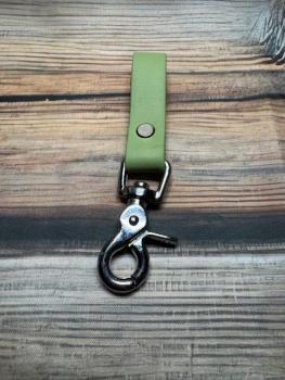 Schlaufe Holy Guacamole 19mm vernickelter Stahl Silber Scherenkarabiner groß