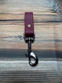 Schlaufe Weinrot 19mm vernickelter Stahl Bolzenkarabiner