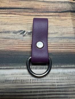 Schlaufe Aubergine 19mm Edelstahl D-Ring 20mm