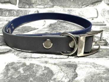 Schnallenhalsband zweifarbig ; 16 mm ; 40 - 48 cm