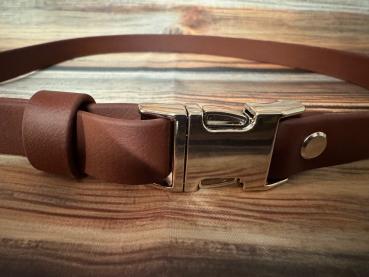 Preview: Gassigürtel mit Metallsteckschnalle; 19 mm breit; 80 cm lang ( Bundweite 73 - 87 cm )