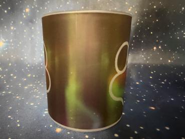 Preview: Trinktasse Glas weiß mit Pfote ( 325 ml )