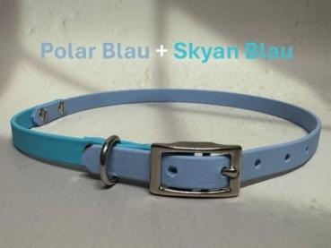 Schnallenhalsband zweifarbig 13 mm