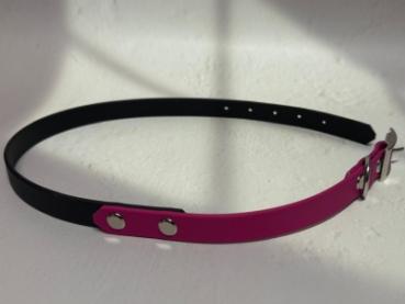 Preview: Schnallenhalsband zweifarbig 16 mm