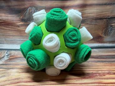 Schnüffelspielzeug Ball grün - weiß (groß 11,5 cm)