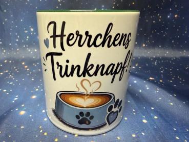 Trinktasse Herrchens Trinknapf grün ( 325 ml )