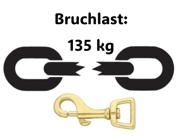 Führleine Beige 3-fach verstellbar , 13 mm , 200 cm , Biothane Beige , Hardware Messing