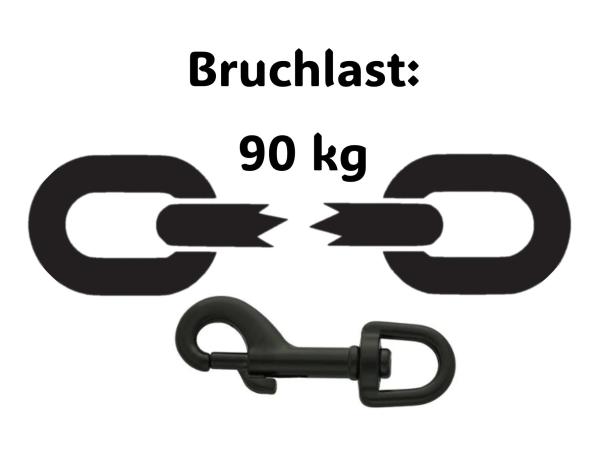 Führleine einfarbig , 9 mm , 200 cm , Biothane Passion Pink , Hardware schwarz