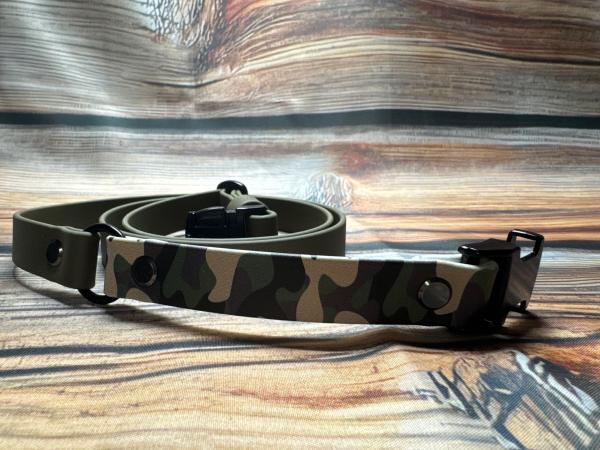 Gassigürtel mit Klickverschluss und Inlay, verstellbar 19 mm