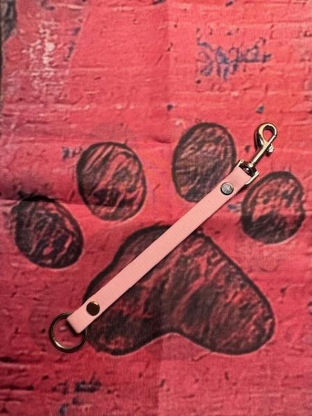 Schleppleinenhalter Pastell Rosa 13mm Silberner Karabiner