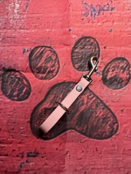 Schleppleinenhalter Pastell Rosa 13mm Silberner Karabiner